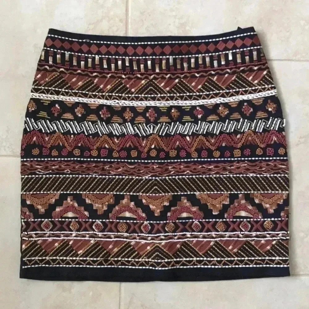 𝅺H&M Embroidery Min Skirt
